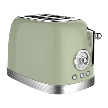 Affordable 110V Retro Toaster with Defrosting and Warming Function for Home Use