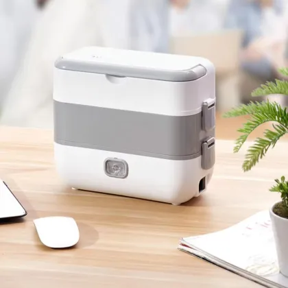 Stainless Steel Electric Heating Thermos Lunch Box - 2L Multifunctional Thermal Container