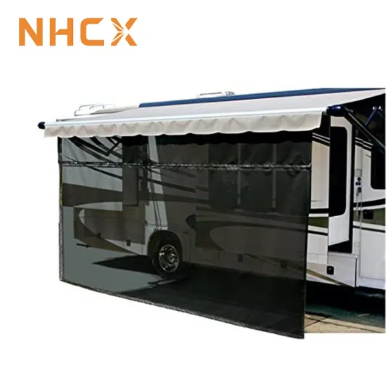 Black 15' x 9' Drop RV Awning - NHCX Caravan Exterior Accessory
