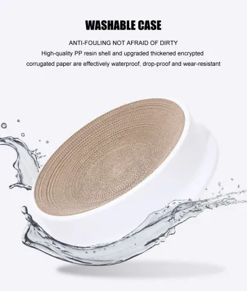 Round Replaceable Core Grasp Resistant Plastic Cat Scratch Board