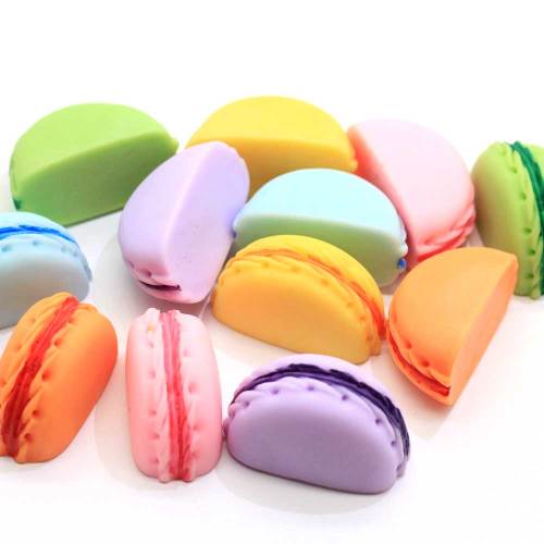 100 pc 3D demi Macaron bonbons poupées sucre sucré nourriture artificielle Miniature maison de poupée ornement décoration décor à la maison bricolage accessoires