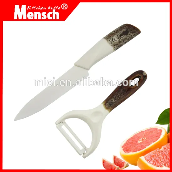 2pcs new & cheap ceramic fruit cutting table knife combination