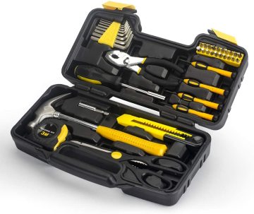 39-Piece General Repair Hand Tool Set with Toolbox Storage Case