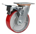 Red Duty Ball Heavy Industrial Double Trolley Casters