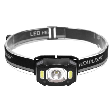 Vendita a caldo 300 Lumens USB Resposta ricaricabile con batteria da 800 mAh - faro ABS e tecnologia LED COB + XPE