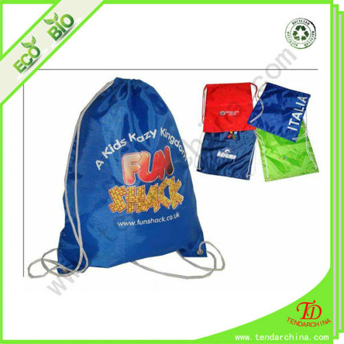 210D Nylon Drawstring Bag For Promotion Nylon Sports Bag