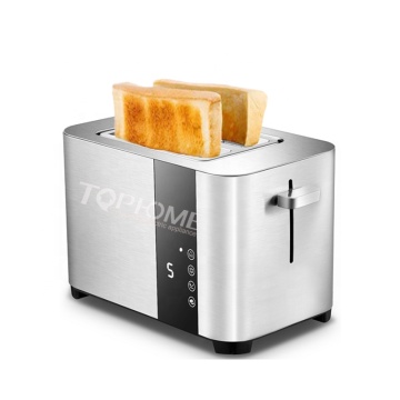 700W Stainless Steel LCD 2-Slice Electric Bread Toaster Featuring Touch Screen Technology