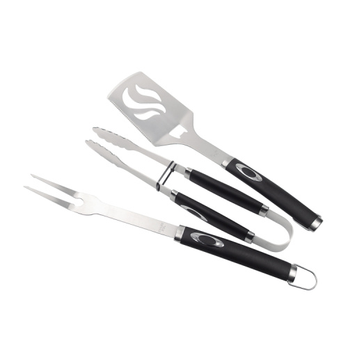 3pcs luxury stainless steel fork tong spatula