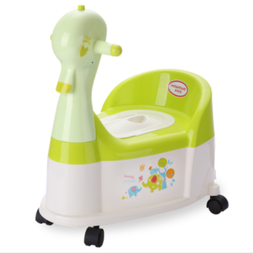 Bebek Bentuk Plastik Kursi Potty Bayi Dengan Roda