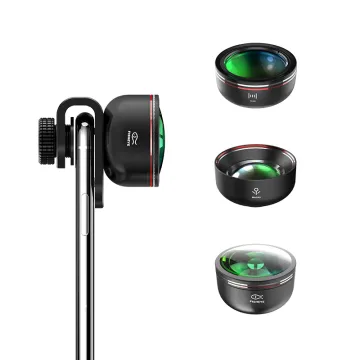 Universal 3-in-1 Mobile Phone Camera Lenses Kit: Clip-on Fisheye, Macro, and Wide Angle