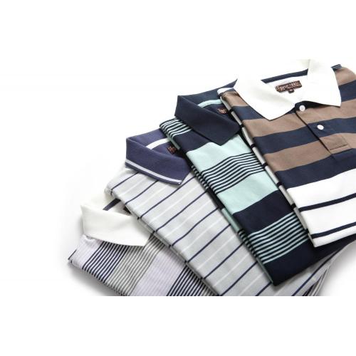 MEN'S YARN DYE RIB COLLAR GOLFERS