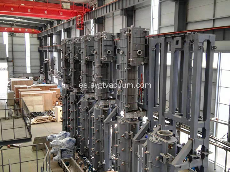 Horno de sinterización de vacío de preforma de fibra semi-continua