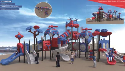 Commercial recreation facility plastic combine slide