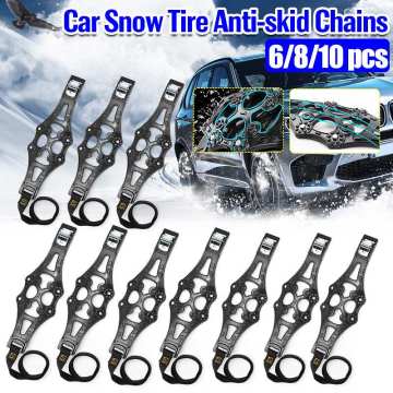 Car Tire Snow Chains Tire Chain Adjustable Anti-skid Safety Double Snap Skid Wheel TPU Chains Winter Truck Bus Lorry Off-road