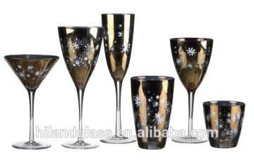 Promotional wholesale hot sale electropplated wine glasses