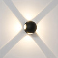 LEDER Black Ball Four Bulb LED Outdoor Light