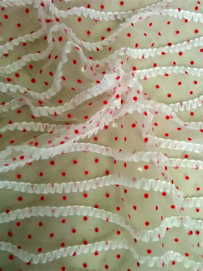 one hundred percent Nylon mesh flocking embroidery