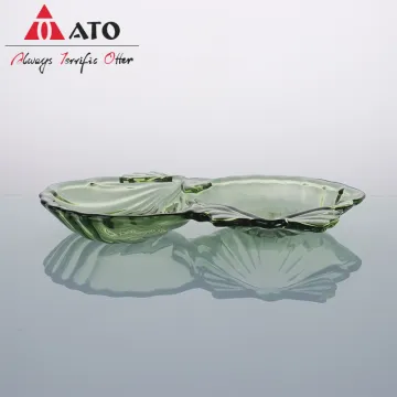 Crystal Fruit Plate Glass freshwater mussel Shape Plate