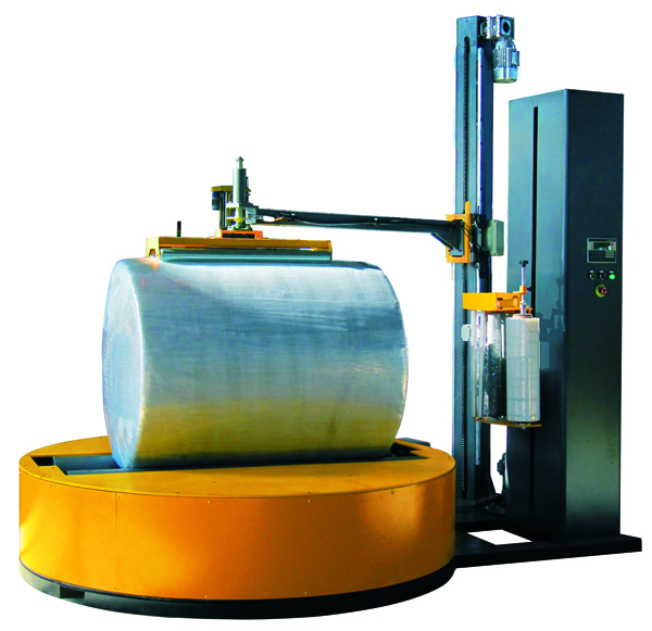 Stretch film reel paper roll wrapping machine