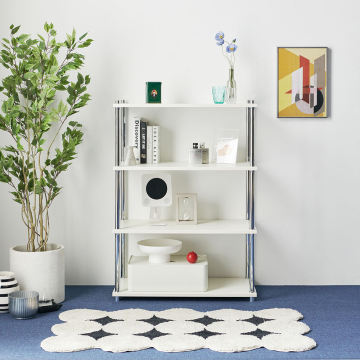 Prateleira de armazenamento moderna de 4 camadas para casa e escritório