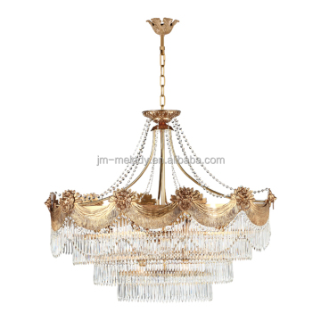 European Oval Brass French Empire Chandelier Ceiling Lamp