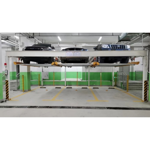 4 Post Estacionamiento de elevación de autos de doble nivel