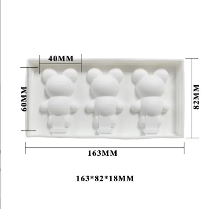 OEM Valentine's Day INS Style Silicone Gloomy Bear Chocolate Mousse Mold