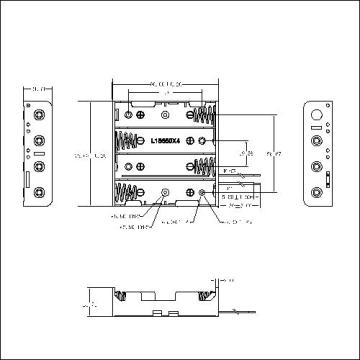 4 Pieces Li-ion 18650 Battery Holder Box Case with wire