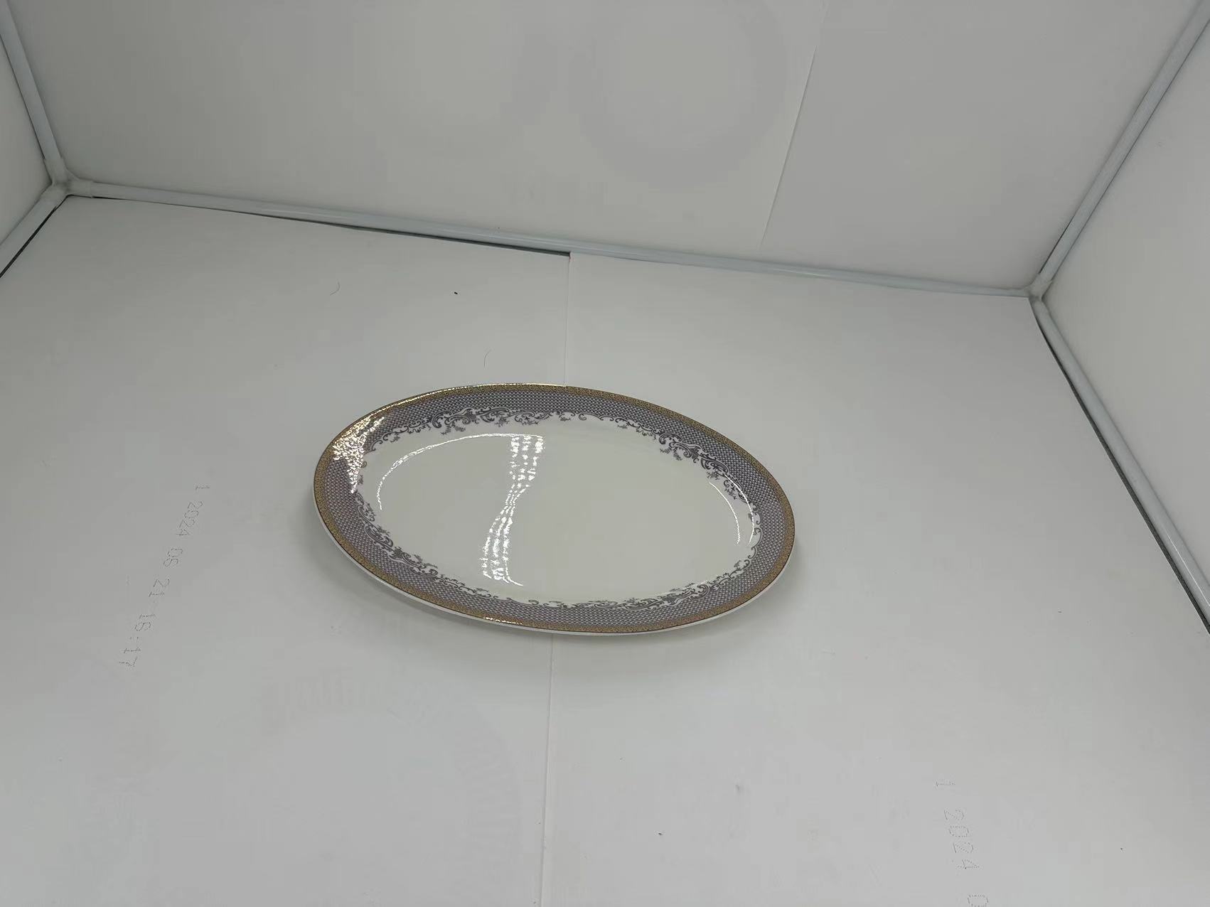 14 Inch Melamine Oval Shape Dinner Plate