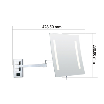 shower shaving mirror with light