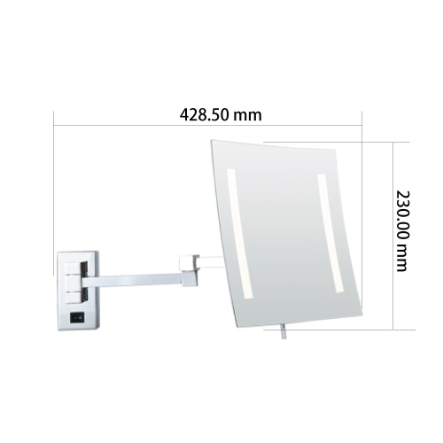 shower shaving mirror with light
