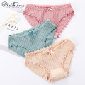 Fashion cotton briefs transparent lace panty for women