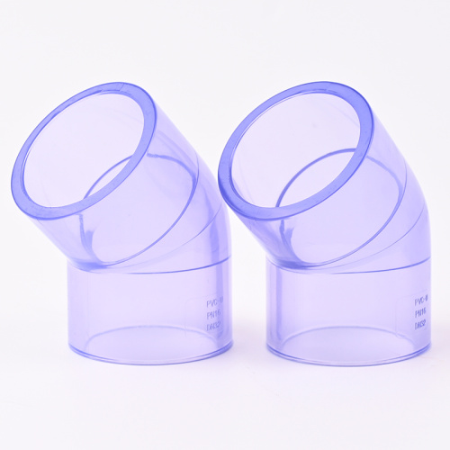 PVC jernih 45 darjah siku PN16