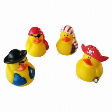 Promotional Rubber Mini Cowboy Bath Duck Toy with Large Logo Space