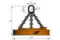 Crane magnetic disc lifter