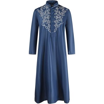 Men Muslim Islamic Clothing Long Sleeve Jubba