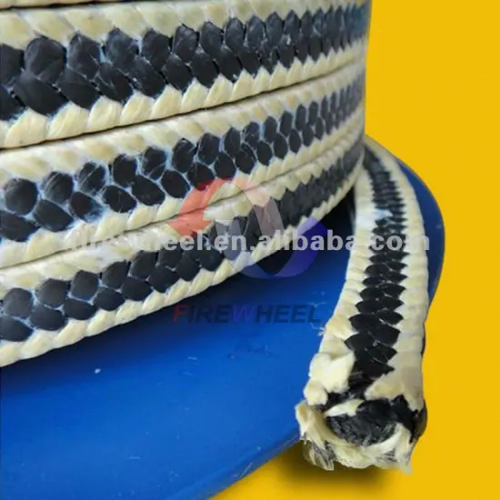 Graphite PTFE Rope With Aramid Corner