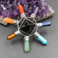 Pendentif en cristal de pyramide de 7 couleurs