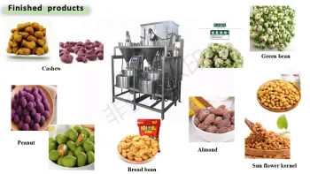 Coated peanut roasting production line