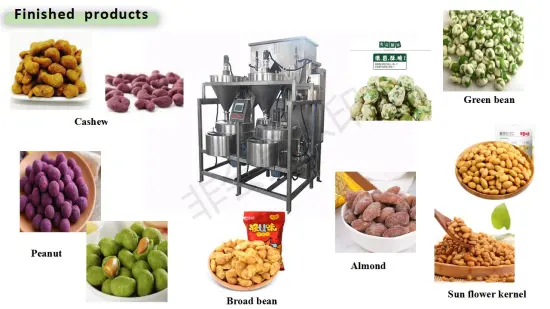 Coated peanut roasting production line