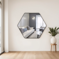 Black Hexagon Wall Decor Hanging Wall Mirror