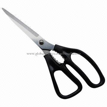 S/S Kitchen Scissors with Plastic Handles and 10.2-inch Length