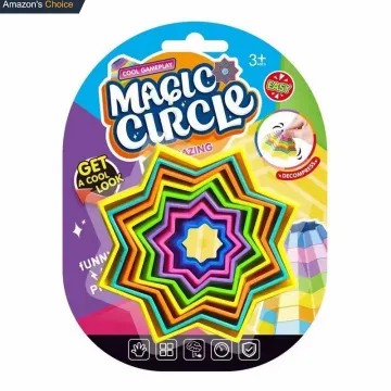 Best-Selling Novelty Plastic Rainbow Stress Relief 3D Star Magic Circle Fidget Toy on TikTok