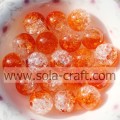 China Wholesale 8-16 MM Colorful Cracked Round Crystal Bead In Bulk