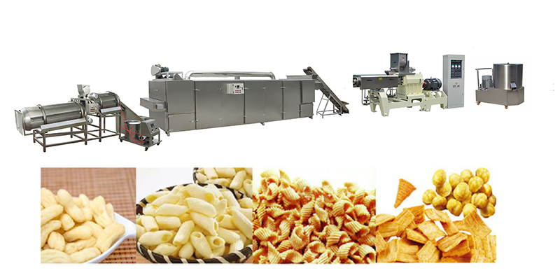 Corn cheese ball extruder snack making machine