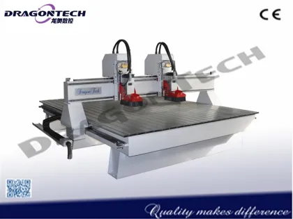 cnc router multi heads, multi spindle engraving machine 1925D, cnc router 1925 double heads DT1925D