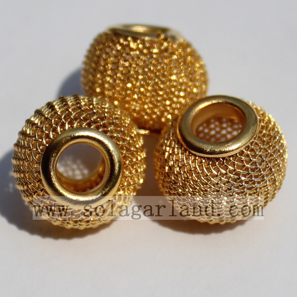 Hollow Big Hole Metal Beads