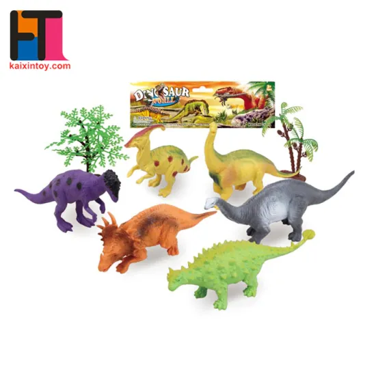 10254055 animal set toy 6 bulk pack kids vivid dinosaur plastic