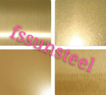 Stainless steel color sheets NO.4 GOLD PVD