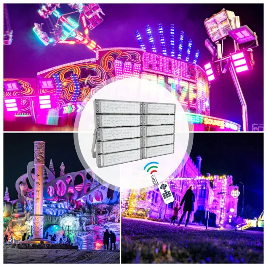 IP65 Outdoor Waterproof RGB Flood Light 500W - Remote Control